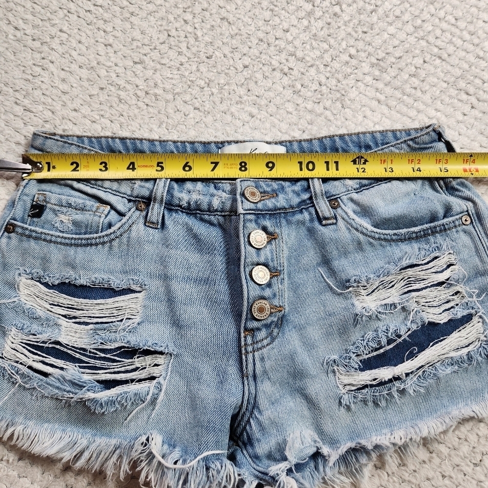 Kancan Presley Boyfriend Frayed Shorts Sz 5 - Picture 5 of 6